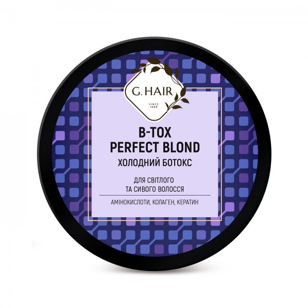 смотреть фото Восстановление волос оттеночный Ботекс, G.Hair B-tox Perfect Blond, 500 g