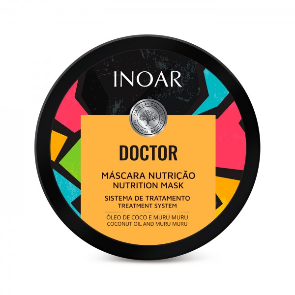 смотреть фотоЛікування волосся Олія Кокоса та Аргани Маска Inoar Doctor Nutrition Mask, 250 g
