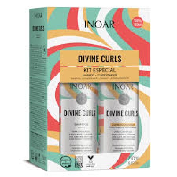 смотреть фото Бессульфатный шампунь и кондиционер для кучерявых волос Inoar Divine Curles, 2х250 ml